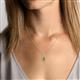 4 - Lauren 5.00 mm Round Peridot and Diamond Accent Teardrop Pendant Necklace 