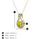 3 - Lauren 5.00 mm Round Yellow Diamond and White Diamond Accent Teardrop Pendant Necklace 