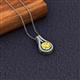 2 - Lauren 6.00 mm Round Lab Created Yellow Sapphire and Diamond Accent Teardrop Pendant Necklace 