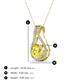 3 - Lauren 6.00 mm Round Lab Created Yellow Sapphire and Diamond Accent Teardrop Pendant Necklace 
