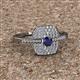 2 - Faye Prima Round Blue Sapphire and Diamond Engagement Ring 