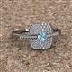 2 - Faye Prima Round Aquamarine and Diamond Engagement Ring 