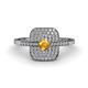 1 - Faye Prima Round Citrine and Diamond Engagement Ring 