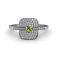1 - Faye Prima Round Peridot and Diamond Engagement Ring 