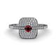 1 - Faye Prima Round Red Garnet and Diamond Engagement Ring 