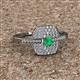 2 - Faye Prima Round Emerald and Diamond Engagement Ring 