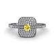 1 - Faye Prima Round Yellow Sapphire and Diamond Engagement Ring 