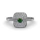 1 - Faye Prima Round Created Alexandrite and Diamond Engagement Ring 