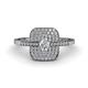 1 - Faye Prima Round Lab Grown Diamond and Diamond Engagement Ring 
