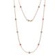 1 - Asta (11 Stn/3.4mm) Pink Tourmaline and Lab Grown Diamond on Cable Necklace 