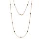 1 - Asta (11 Stn/3.4mm) Emerald and Lab Grown Diamond on Cable Necklace 