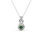 1 - Amanda 3.00 mm Round Lab Created Alexandrite Solitaire Infinity Love Knot Pendant Necklace 