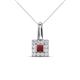1 - Angela Red Garnet and Diamond Pendant 