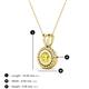 3 - Juliya 5.00 mm Round Lab Created Yellow Sapphire Rope Edge Bezel Set Solitaire Pendant Necklace 