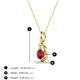 3 - Caron 4.00 mm Round Ruby Solitaire Love Knot Pendant Necklace 
