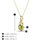 3 - Caron 4.00 mm Round Peridot Solitaire Love Knot Pendant Necklace 