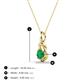 3 - Caron 4.00 mm Round Emerald Solitaire Love Knot Pendant Necklace 