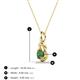 3 - Caron 4.00 mm Round Lab Created Alexandrite Solitaire Love Knot Pendant Necklace 