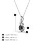 3 - Caron 4.00 mm Round Black Diamond Solitaire Love Knot Pendant Necklace 