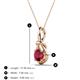3 - Caron 5.00 mm Round Ruby Solitaire Love Knot Pendant Necklace 