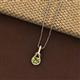 2 - Caron 5.00 mm Round Peridot Solitaire Love Knot Pendant Necklace 