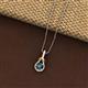 2 - Caron 5.00 mm Round Blue Diamond Solitaire Love Knot Pendant Necklace 