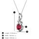 3 - Caron 5.00 mm Round Ruby Solitaire Love Knot Pendant Necklace 