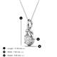 3 - Caron 5.00 mm Round White Sapphire Solitaire Love Knot Pendant Necklace 