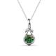 1 - Caron 5.00 mm Round Lab Created Alexandrite Solitaire Love Knot Pendant Necklace 