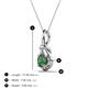 3 - Caron 5.00 mm Round Lab Created Alexandrite Solitaire Love Knot Pendant Necklace 