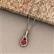 2 - Caron 6.00 mm Round Ruby Solitaire Love Knot Pendant Necklace 
