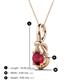 3 - Caron 6.00 mm Round Ruby Solitaire Love Knot Pendant Necklace 
