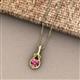 2 - Caron 6.50 mm Round Pink Tourmaline Solitaire Love Knot Pendant Necklace 