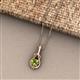 2 - Caron 6.50 mm Round Peridot Solitaire Love Knot Pendant Necklace 
