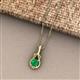 2 - Caron 6.00 mm Round Emerald Solitaire Love Knot Pendant Necklace 