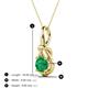 3 - Caron 6.00 mm Round Emerald Solitaire Love Knot Pendant Necklace 