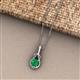 2 - Caron 6.00 mm Round Emerald Solitaire Love Knot Pendant Necklace 