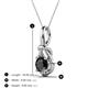 3 - Caron 6.00 mm Round Black Diamond Solitaire Love Knot Pendant Necklace 