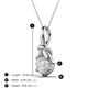 3 - Caron 6.00 mm Round White Sapphire Solitaire Love Knot Pendant Necklace 