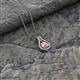 2 - Lauren 5.00 mm Round Morganite and Diamond Accent Teardrop Pendant Necklace 