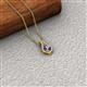 2 - Lauren 4.00 mm Round Iolite and Diamond Accent Teardrop Pendant Necklace 