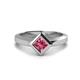 1 - Emilia 6.00 mm Princess Cut Pink Tourmaline Solitaire Engagement Ring 