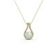 1 - Lauren 4.00 mm Round Opal and Diamond Accent Teardrop Pendant Necklace 