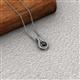2 - Lauren 4.00 mm Round Black Diamond and White Diamond Accent Teardrop Pendant Necklace 