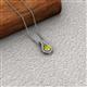 2 - Lauren 4.00 mm Round Yellow Diamond and White Diamond Accent Teardrop Pendant Necklace 
