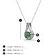 3 - Lauren 4.00 mm Round Lab Created Alexandrite and Diamond Accent Teardrop Pendant Necklace 
