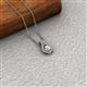2 - Lauren 4.00 mm Round Lab Grown Diamond and Diamond Accent Teardrop Pendant Necklace 