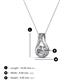 3 - Lauren 4.00 mm Round Lab Grown Diamond and Diamond Accent Teardrop Pendant Necklace 