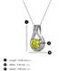 3 - Lauren 5.00 mm Round Yellow Diamond and White Diamond Accent Teardrop Pendant Necklace 