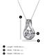 3 - Lauren 5.00 mm Round Forever Brilliant Moissanite and Diamond Accent Teardrop Pendant Necklace 